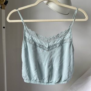 Aritzia Cropped Camisole with Lace Detailing
